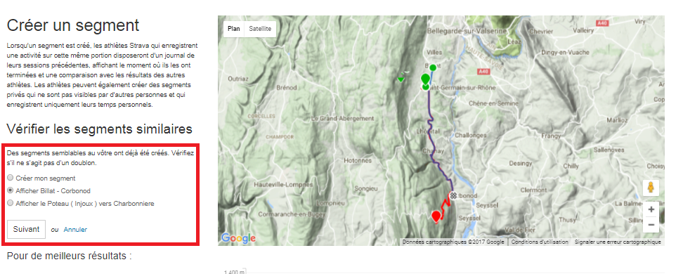 Fonctionnalités Strava