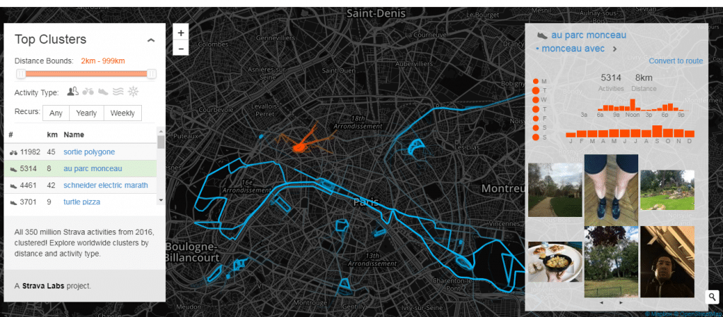 Fonctionnalités Strava