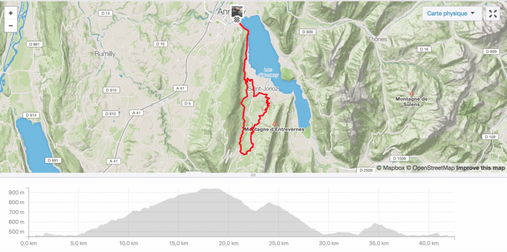 Parcours Vélo Triathlon Annecy